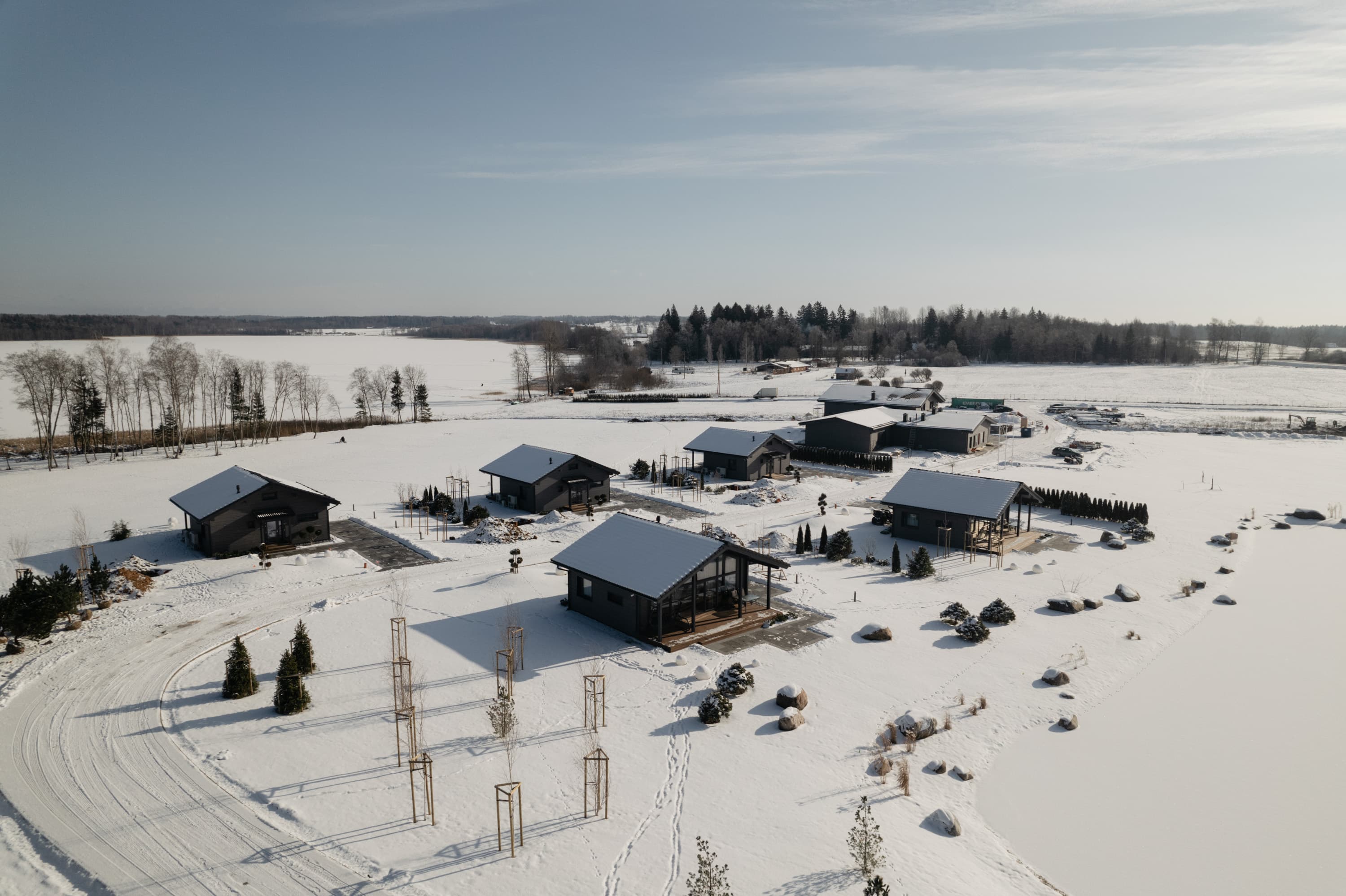 Winter aerial view of the SeoVillage grounds