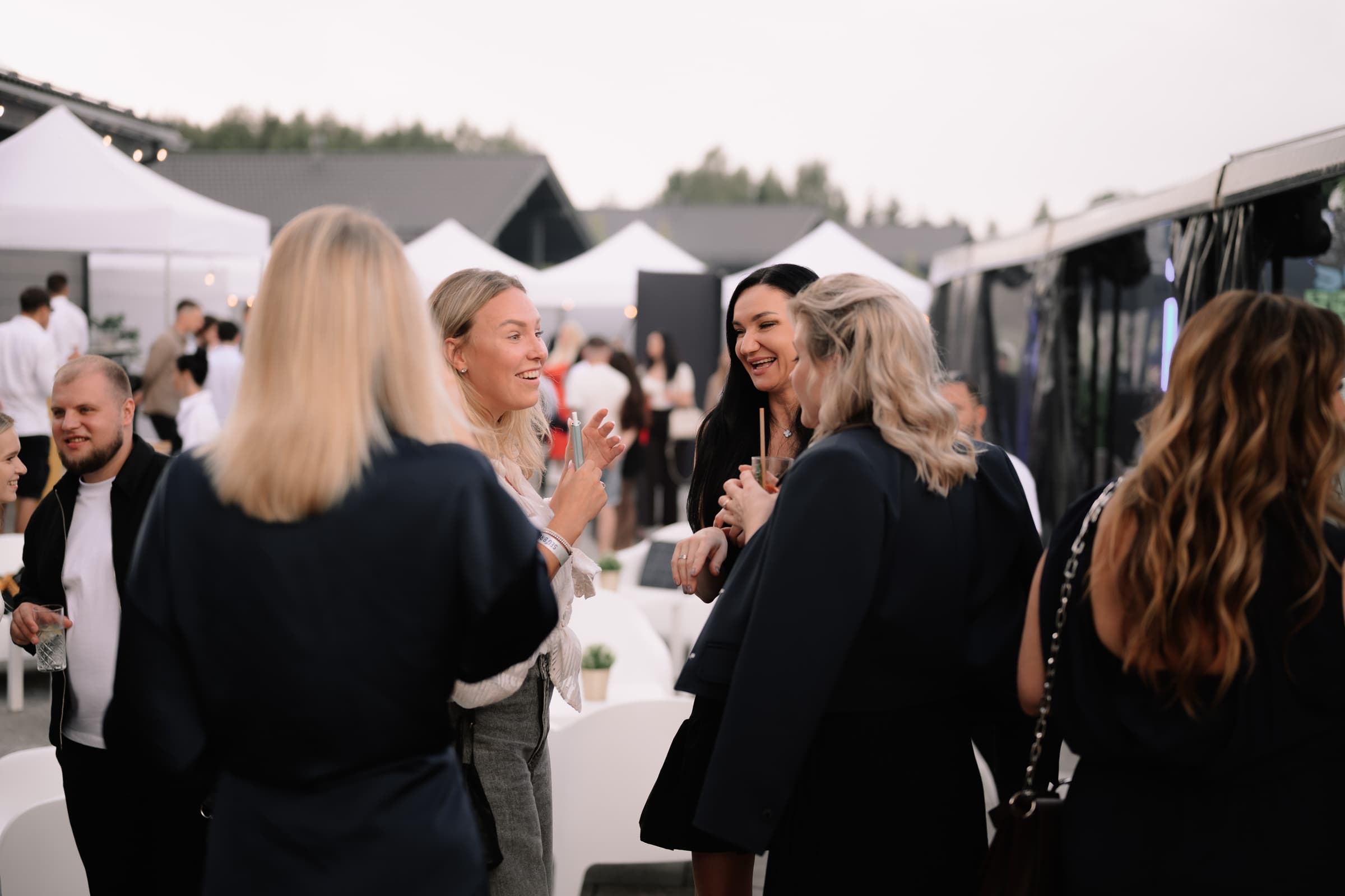 Guests celebrating together outdoors at SeoVillage