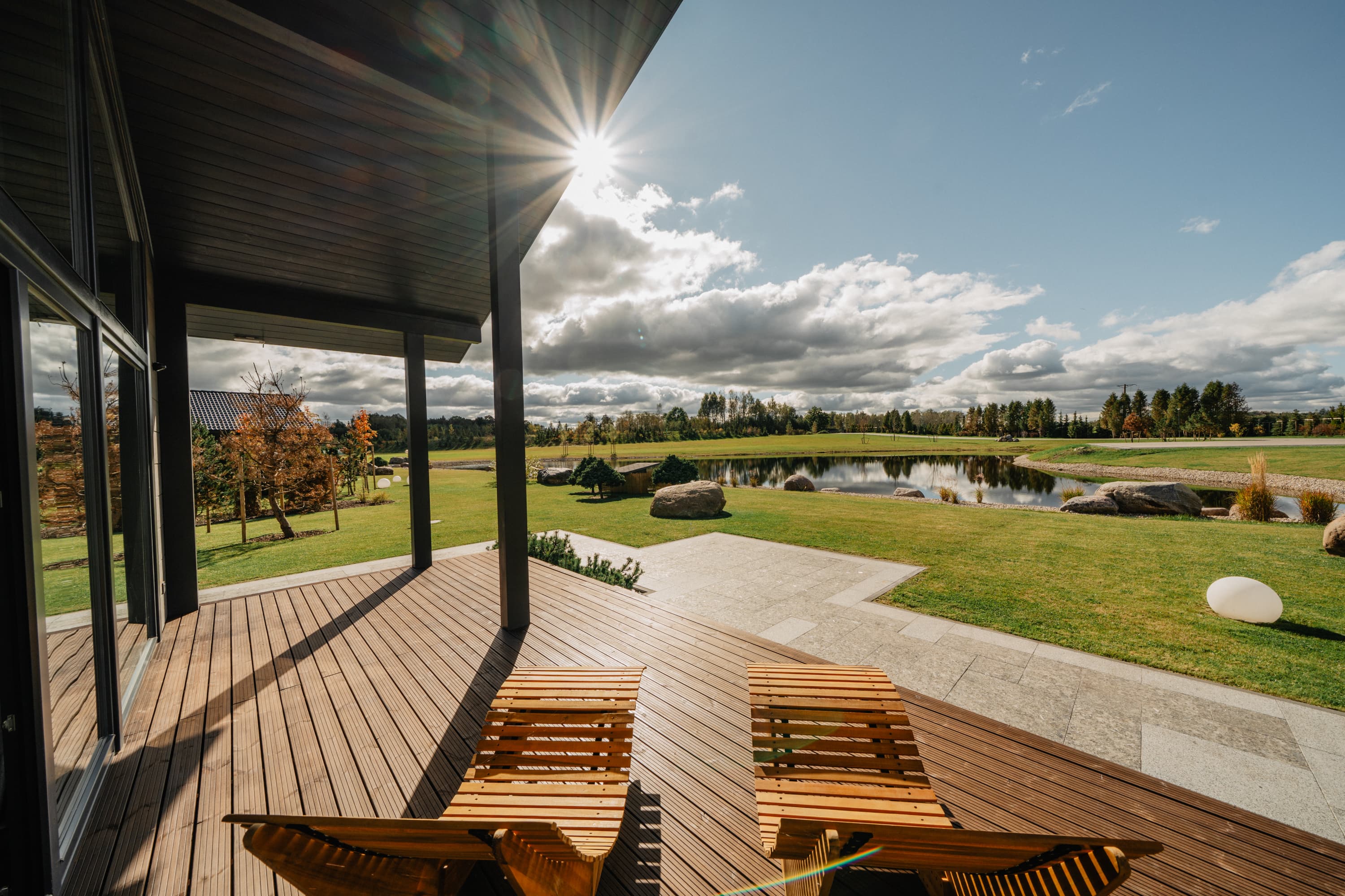 Villa Bali terrace and lake view