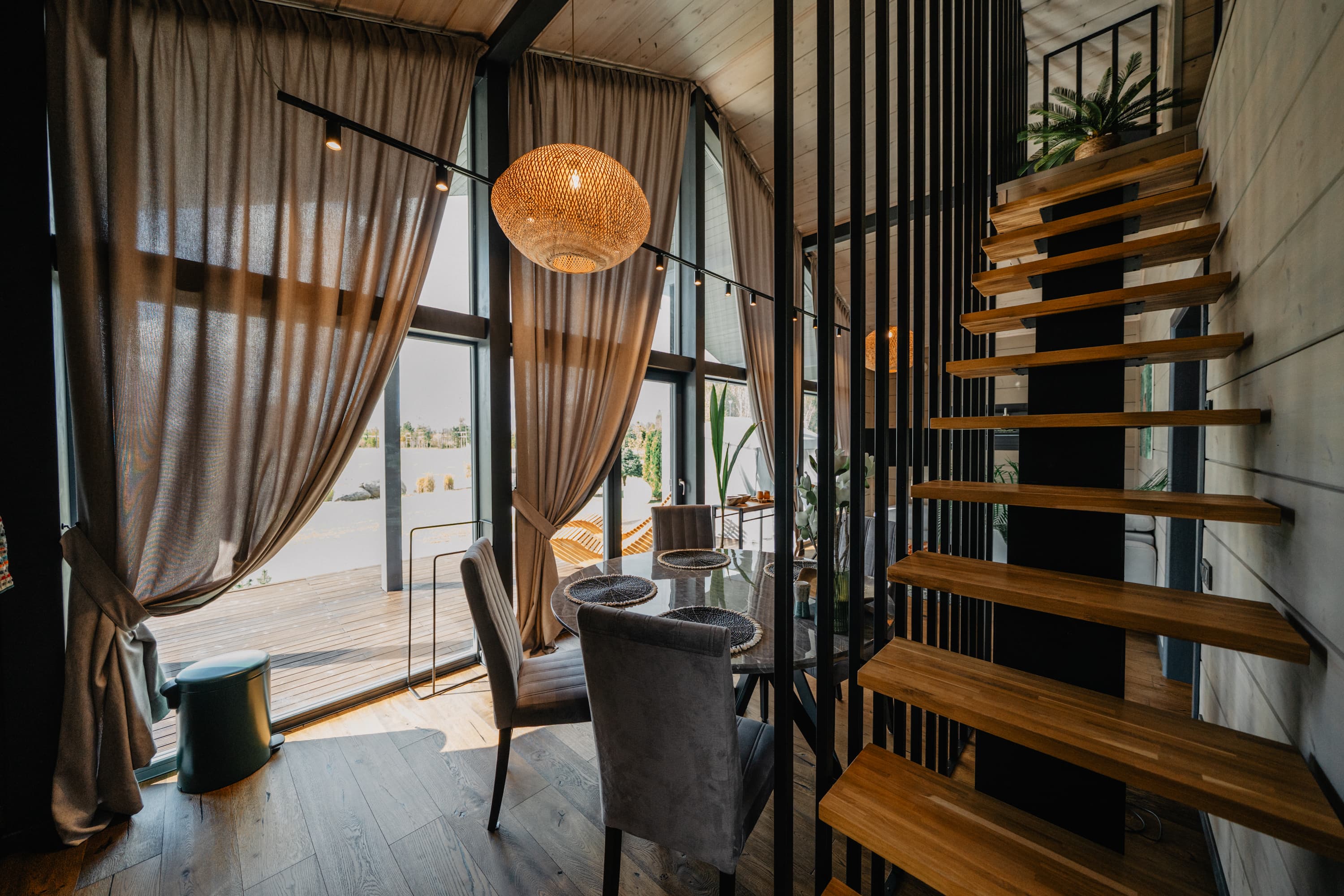 Villa Bali staircase and lounge corner